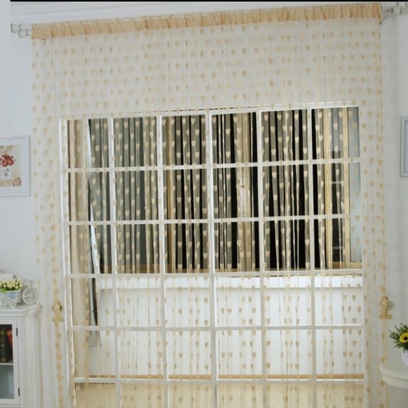 Small Heart Thread Curtain 1x2m Love Door Partition Decorative Porch Hanging|Home Decor Curtains