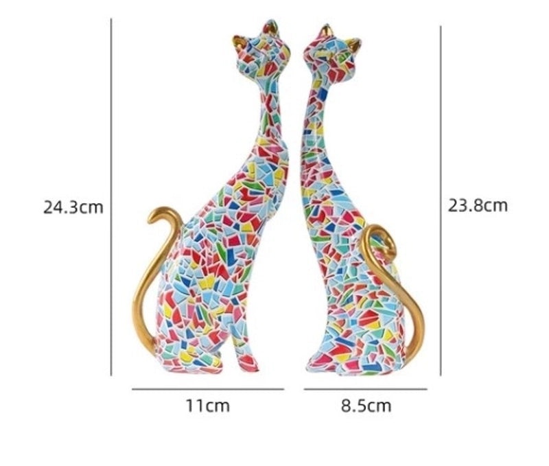 Vintage Style Cat Resin Figurines|Home Decor & Collectibles