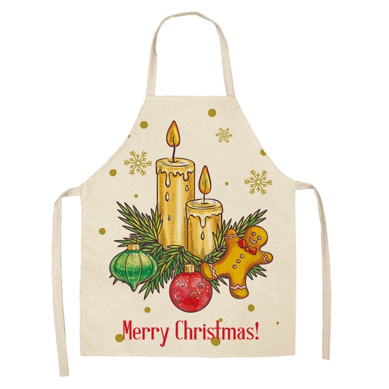 Holiday Themed Synthetic Fiber Apron with Text Design 1 Piece|Kitchen & Dining Accessories