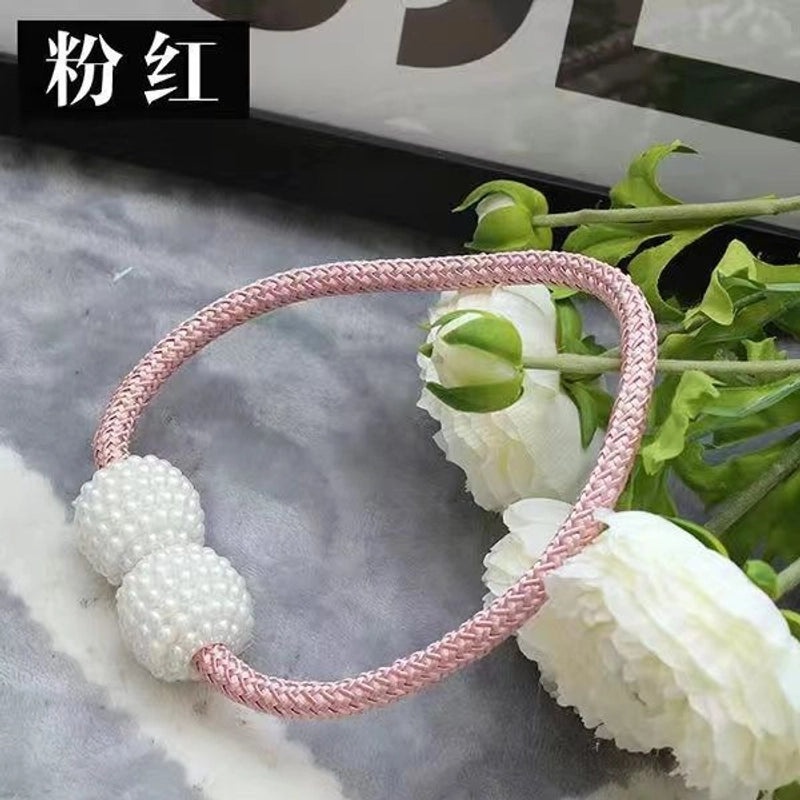 Curtain Tiebacks Magnetic Pearl Rope Set|Home Decor Curtains Accessories