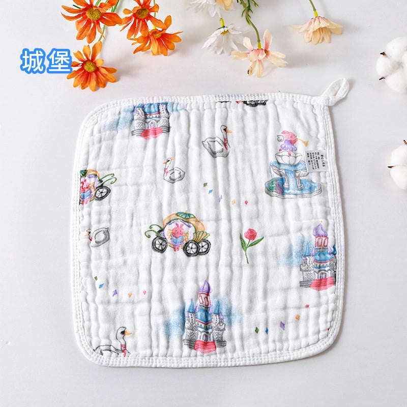 Cartoon Style Cotton Baby Burp Cloths Soft and Minimalist Newborn Accessories|Baby Accessories