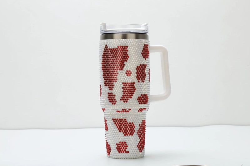 Stylish Cow Print Solid Color Stainless Steel Thermos Cup 304/201 Double Wall Insulated | Drinkware & Thermoses