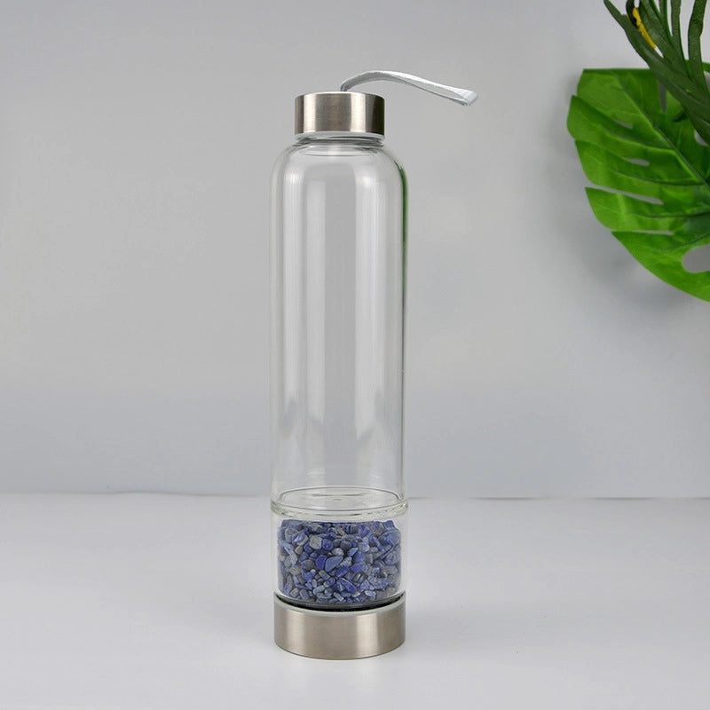 Vintage Single Glass Water Bottle Solid Color | Home & Kitchen Accessories