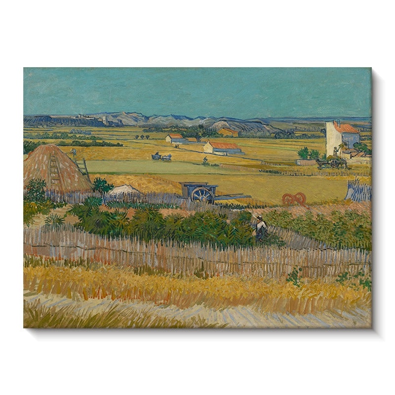 Yinhao Monet Van Gogh Harvest Wheat Field Oil Painting Wall Art for Living Room Dining Room Hallway|Wall Art & Paintings