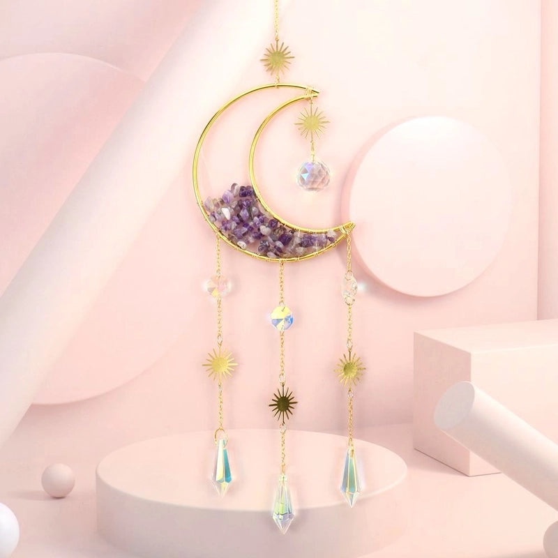 Natural Crystal Wind Chimes Hanging Decor | Home Decor & Accessories