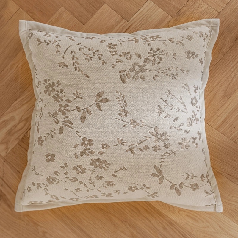 Cream Style Plush Sofa Pillow Cover Decorative Flower Cushion for Living Room Bedside Backrest|Home Decor Cushions