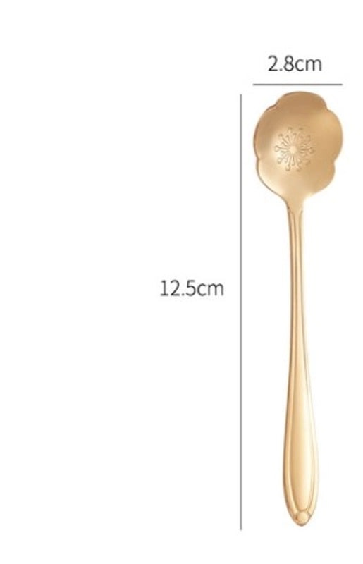 Elegant Floral Stainless Steel Spoon | Kitchen Utensils