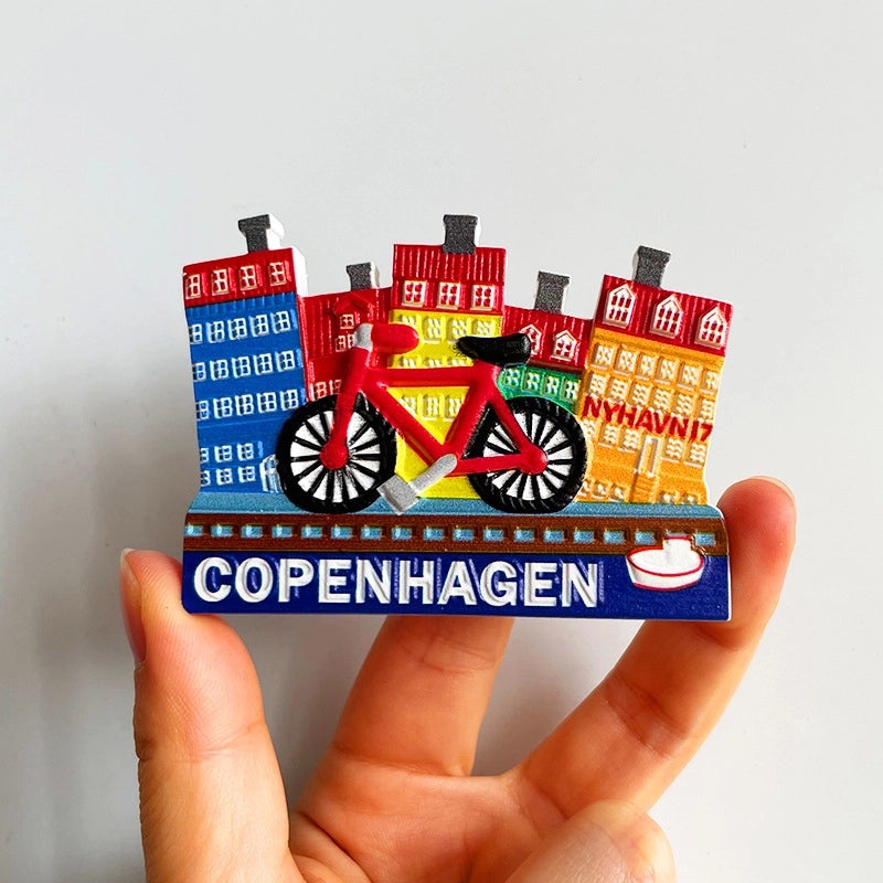 3D Travel Refrigerator Magnet Stickers Europe Cities Souvenirs Creative Tourist Gifts|Home Decor & Magnets