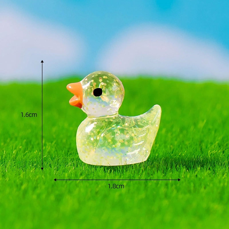 100 Pcs Cute Cartoon Duck Resin Mini Ornaments for Crafts and Home Decor|Home Decor & Craft Supplies