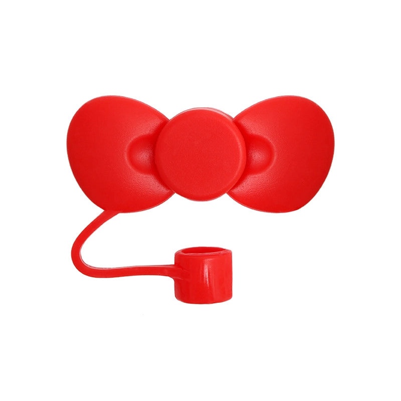 Adorable Bow Knot Silicone Straw Cap 1pc|Straw Accessories