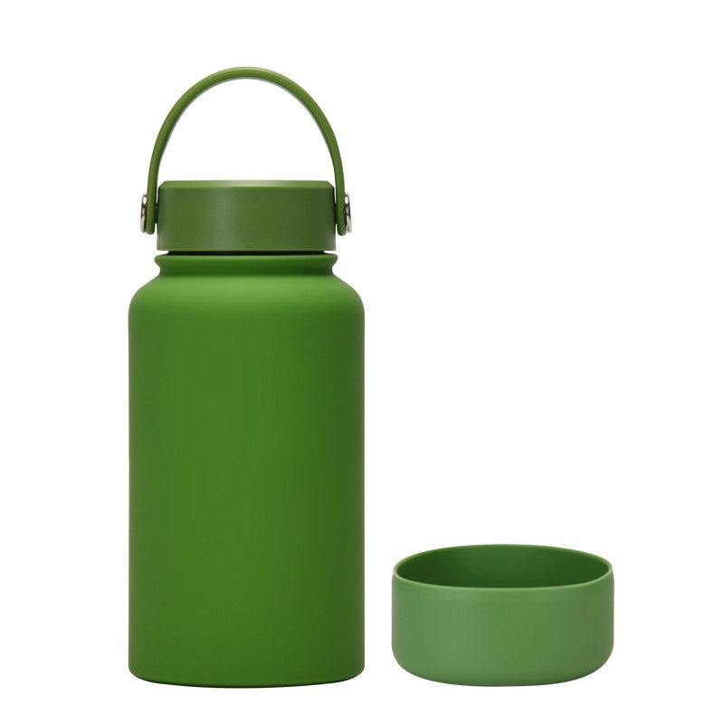 Stylish Solid Color Stainless Steel Water Bottle with Silicone Sleeve 1 Piece|Drinkware & Bottles