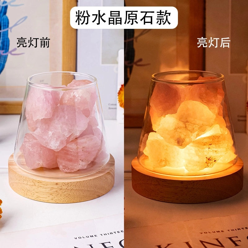 Chinoiserie Style Geometric Crystal Aromatherapy Night Lamp Decorative Lighting Accessories|Home Decor & Lighting