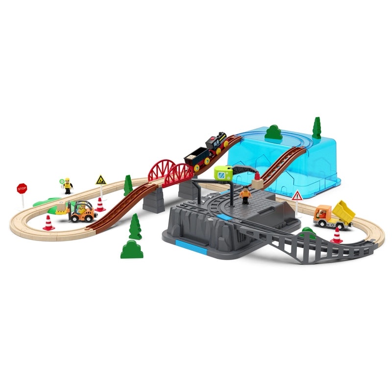 Wooden Thomas Train Puzzle Toy | Kids DIY Magnetic Wooden Track Set | Compatible Small Train Building Blocks | Children's Educational Toy | Woode