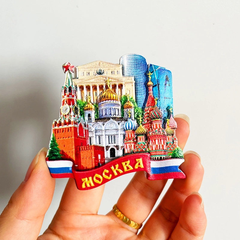 3D Travel Refrigerator Magnet Stickers Europe Cities Souvenirs Creative Tourist Gifts|Home Decor & Magnets