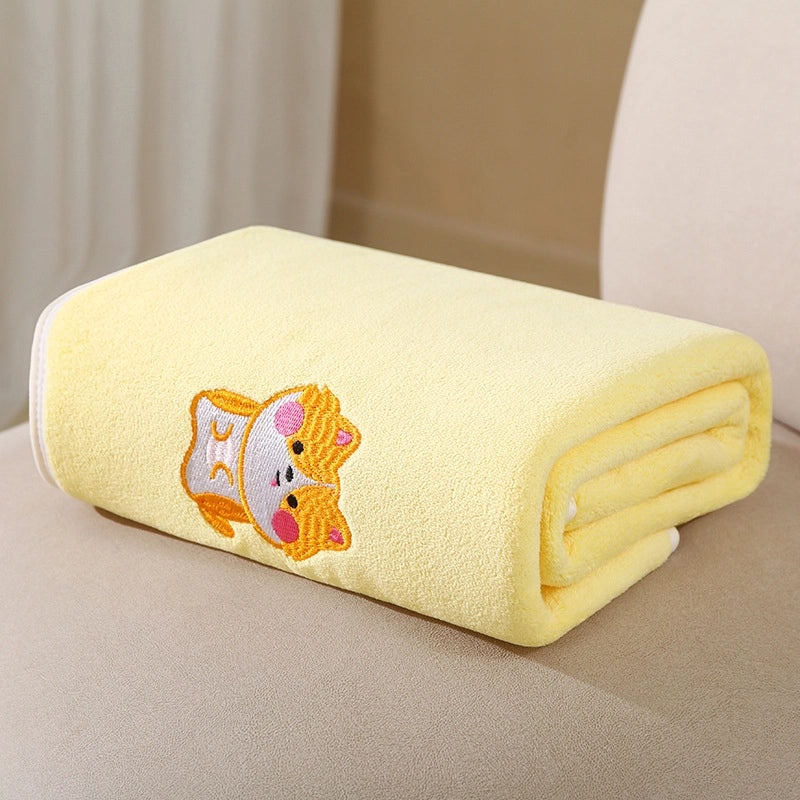 Soft Absorbent Newborn Baby Bath Towel Coral Fleece Quick-drying Thickened Lint-free Blanket|Baby Bath & Care