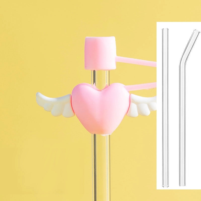 Silica Gel Flower Straw Cap for Drinks, Casual Elegant Decorative Cover, 1 Piece|Drinkware Accessories