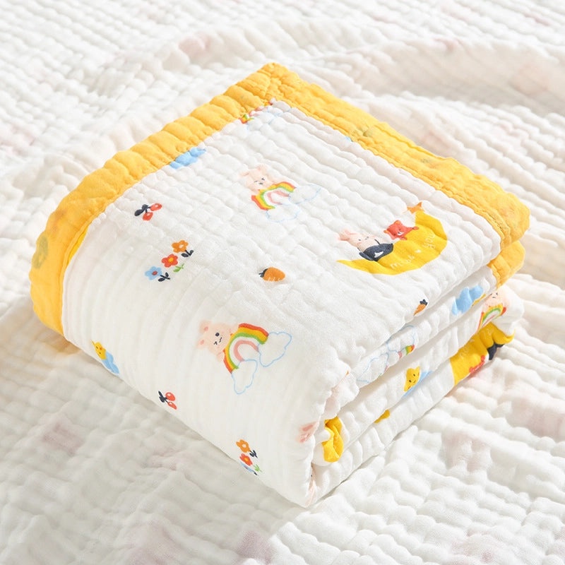 Newborn Baby Cotton Gauze Hooded Bath Towel Blanket Soft Absorbent Baby Bath Wrap|Baby Bath Towels & Accessories