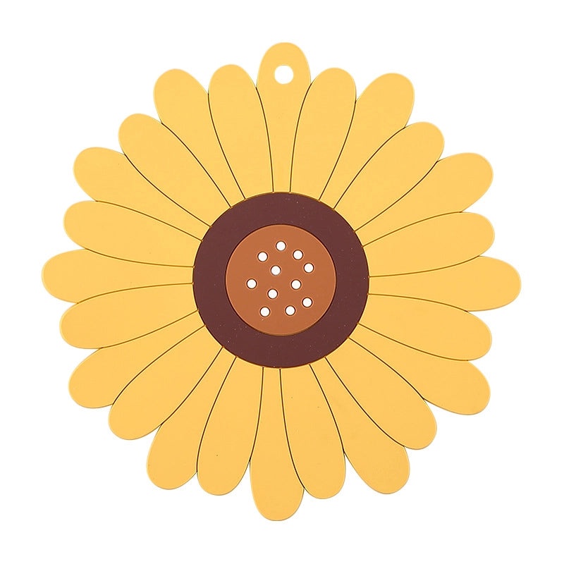 Sunflower Sakura Pizza Design PVC Placemat Durable Decorative Table Mat|Home & Kitchen Tableware