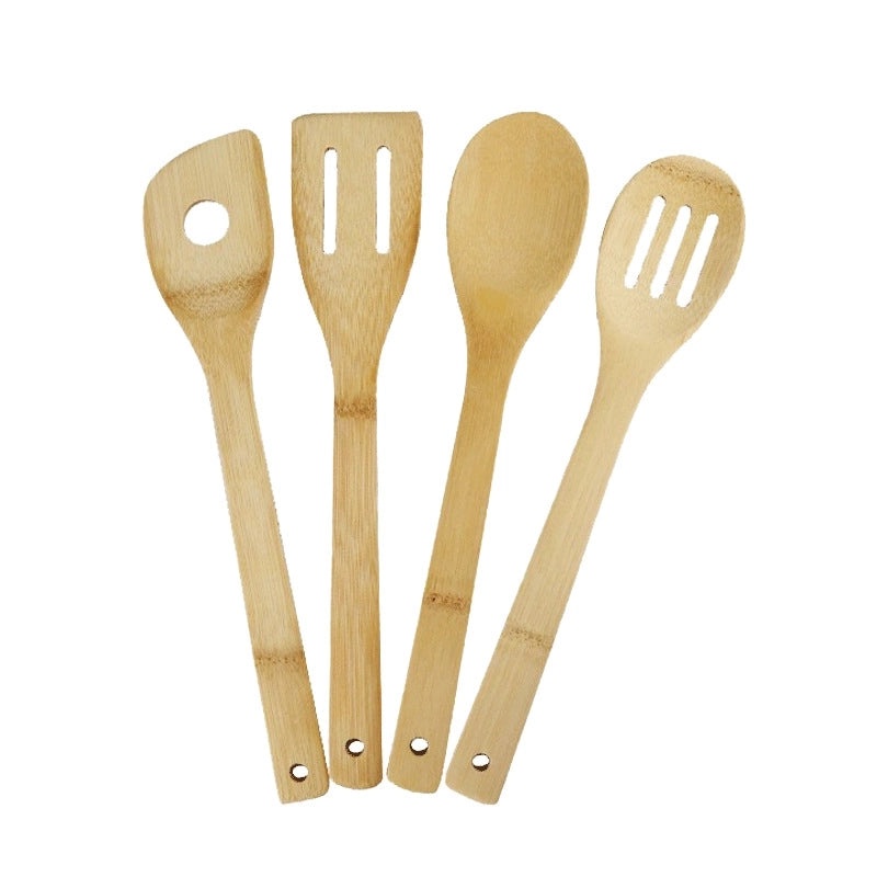 Long Handle Bamboo Spatula Set High Temperature Resistant Non-stick Kitchen Cooking Utensils|Kitchenware & Cooking Tools