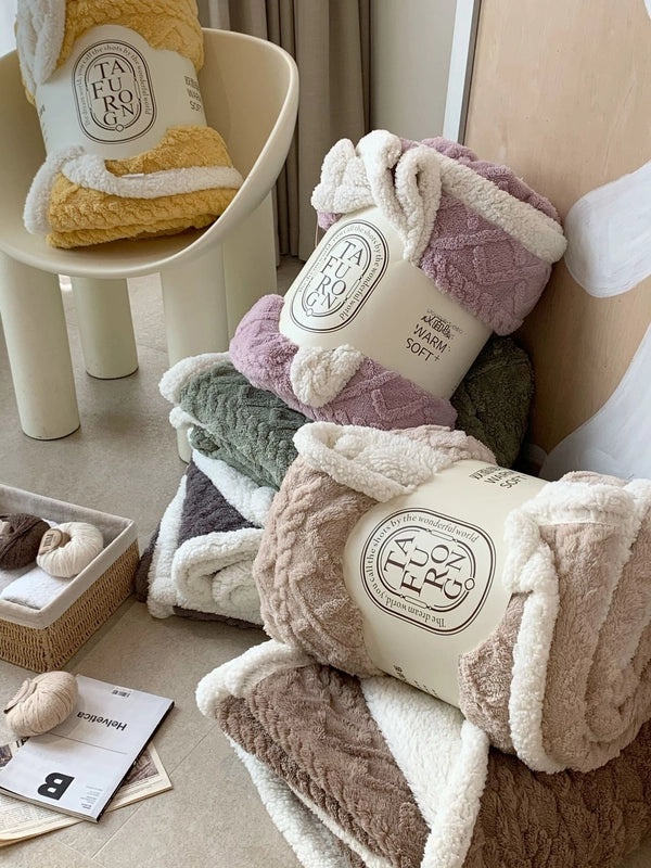 Soft Lambswool Velvet Blanket for Winter | Home & Living Textiles