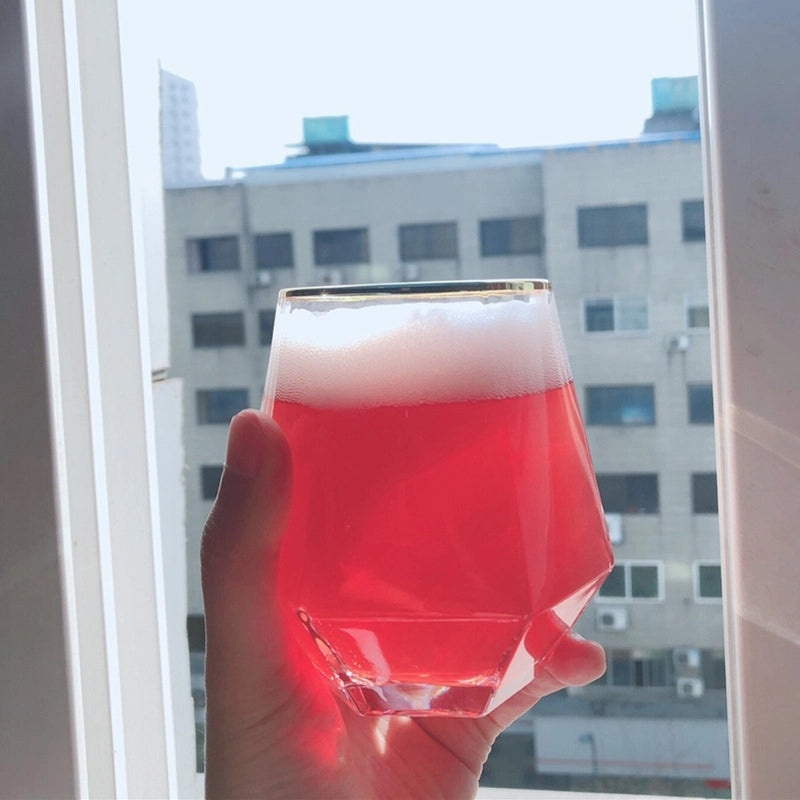 Creative Transparent Glass Cup for Juice Coffee Cold Drinks Simple Household Drinkware|Drinkware & Glassware