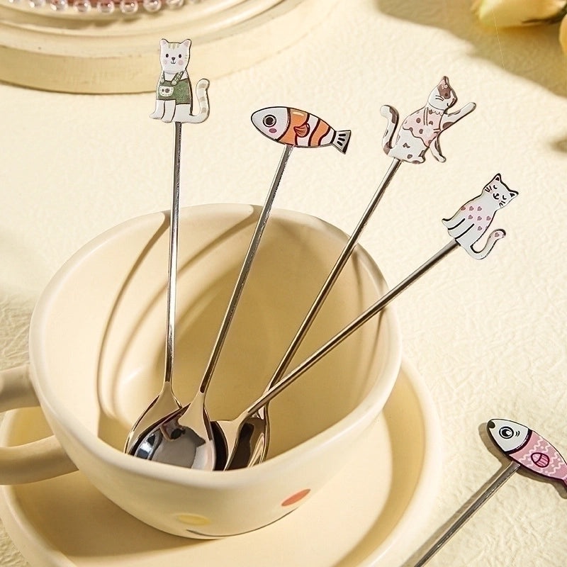 Adorable Cartoon Stainless Steel Spoon Single Piece | Kitchen Utensils & Cutlery