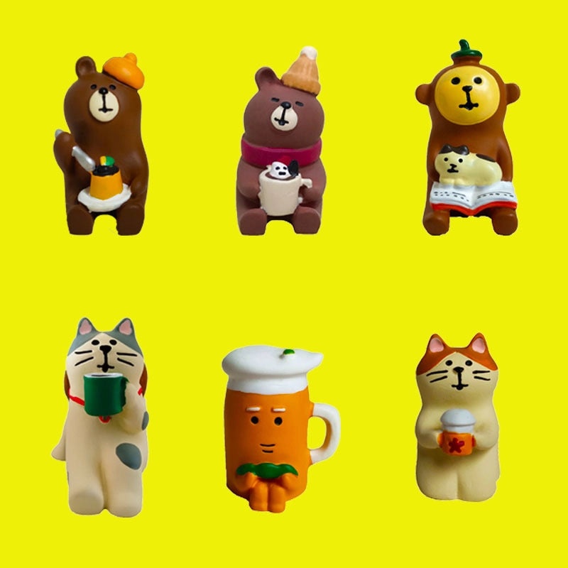 Japanese-style Zakka Resin Crafts Shiba Inu Penguin Cat White Bear Lazy Cat Creative Ornaments|Home Decor & Crafts