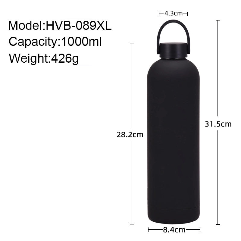 Stainless Steel Water Bottle Single Piece Casual Solid Color | Drinkware & Hydration