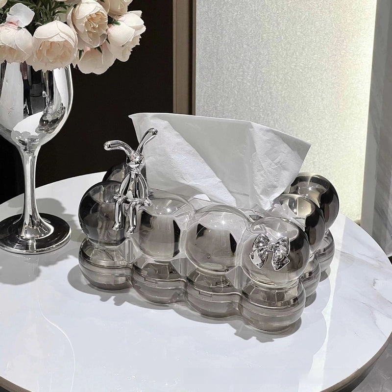 Nordic Luxury Transparent Tissue Box for Living Room Coffee Table | Home Decor Accessories
