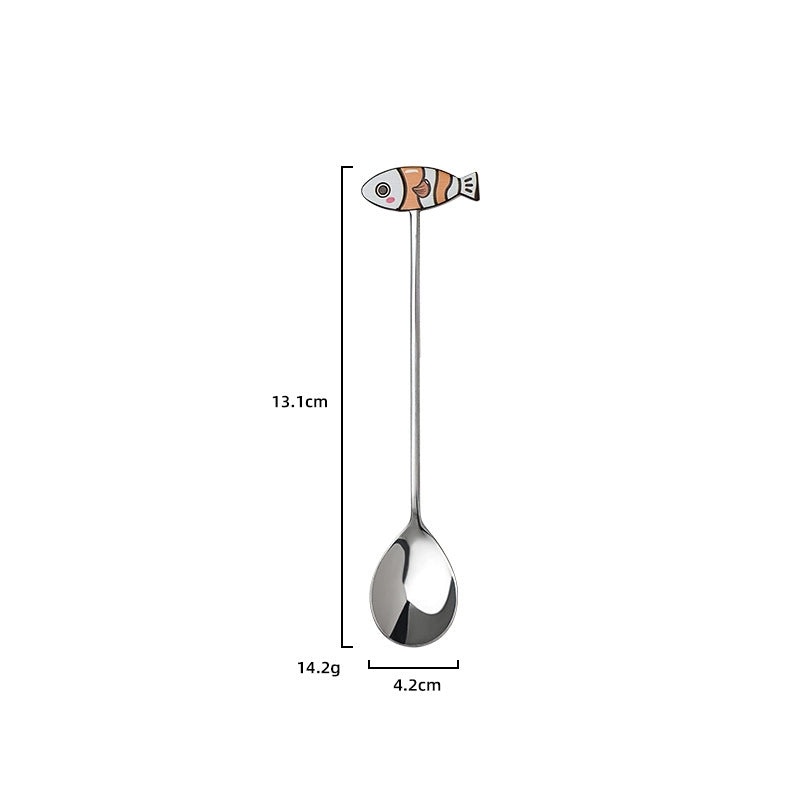 Adorable Cartoon Stainless Steel Spoon Single Piece | Kitchen Utensils & Cutlery