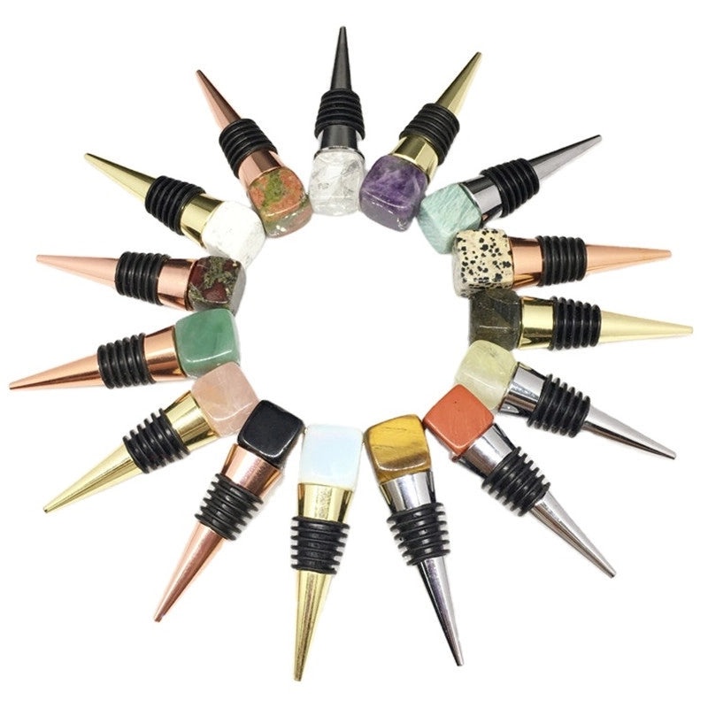Modern Geometric Metal Wine Bottle Stopper | Kitchen & Dining Accessories