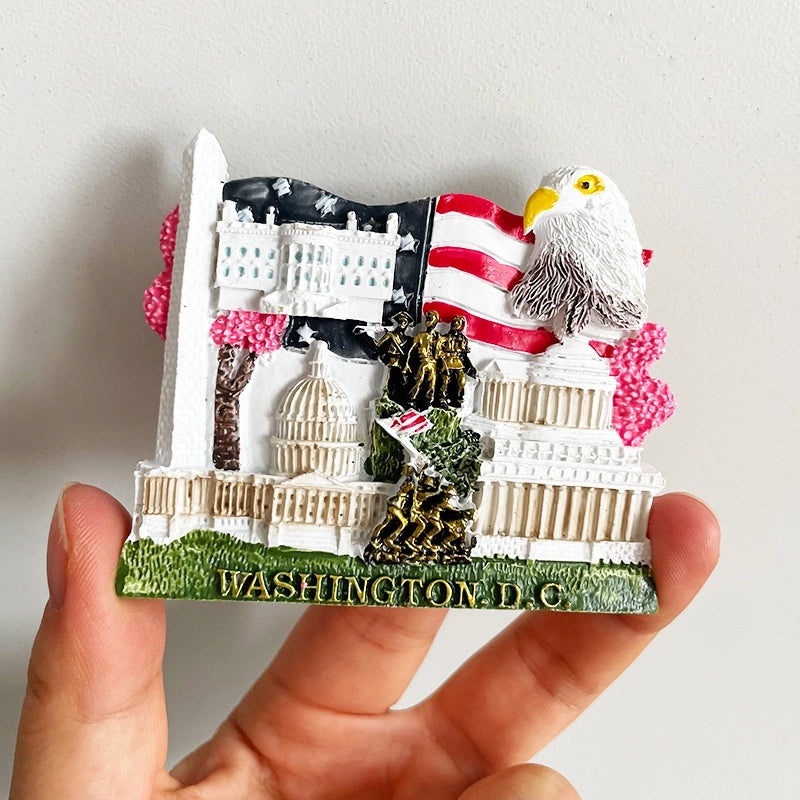 3D Travel Refrigerator Magnet Stickers Europe Cities Souvenirs Creative Tourist Gifts|Home Decor & Magnets