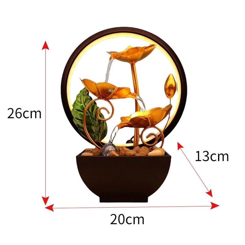 Golden Blue Dragonfly & Butterfly Water Circulation Desktop Iron Crafts|Home Decor Accessories