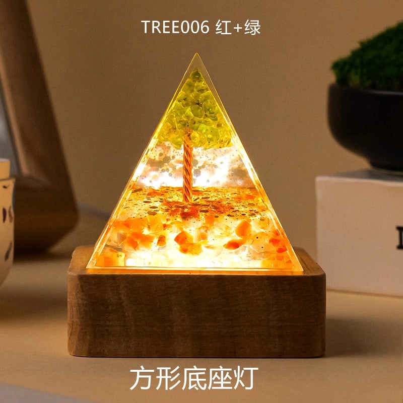 Minimalist Natural Crystal Pyramid Ornament Small Conical Decorative Crystal Piece|Home Decor Accessories