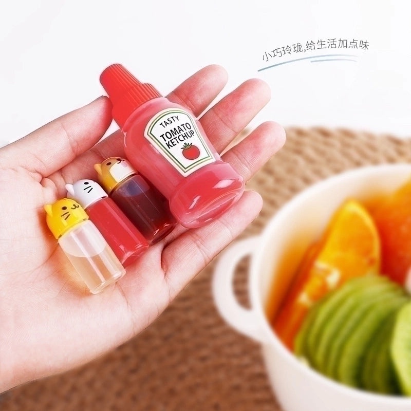 Portable Mini Plastic Salad Dressing Bottles for Sauce and Oil | Kitchen Accessories