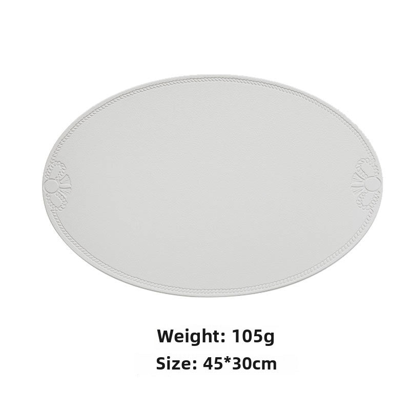 Nordic Imitation Leather Placemat | Waterproof Heat-Resistant Table Mat for Hotel and Home Dining | Dining Table Accessories|餐具配件