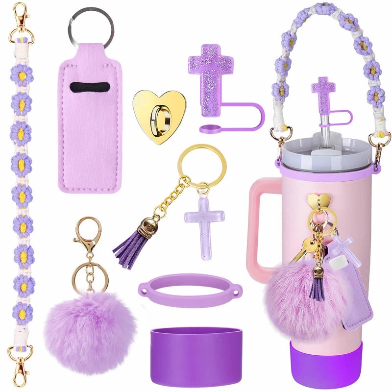 Red Heart Flower Silicone Cup Sleeve Set of 1|Drinkware Accessories