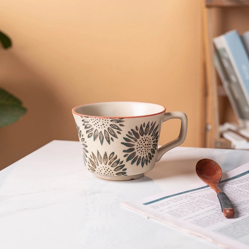 Elegant Chinoiserie White Porcelain Mug Single Piece | Drinkware & Mugs