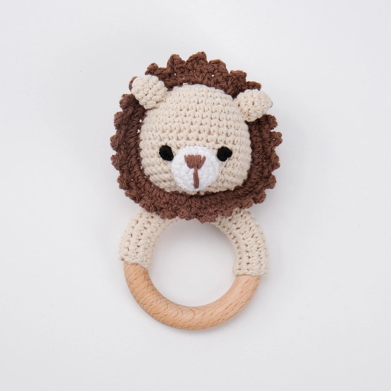 Baby Crochet Animal Rattle Soft Knitted Cartoon Doll Teething Toy for Infant Comfort|Baby Toys & Teethers