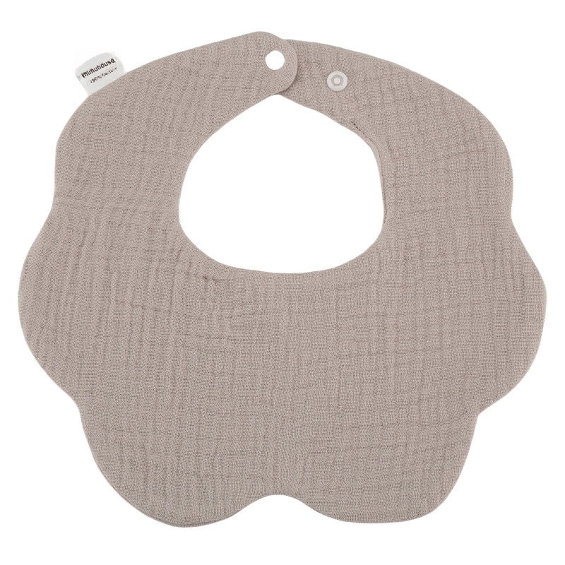 360 Degree Petal Shape Baby Bib Soft Cotton Newborn Saliva Towel Adjustable Infant Drool Bib|Baby Accessories