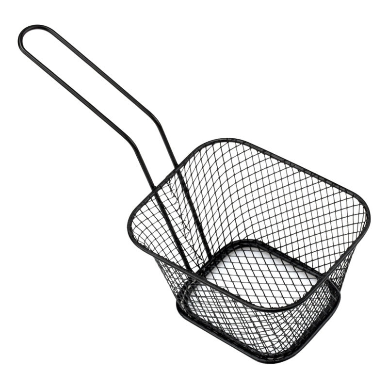 Mini Stainless Steel Square Fry Basket Mesh Sieve for French Fries | Kitchenware & Food Serving Accessories