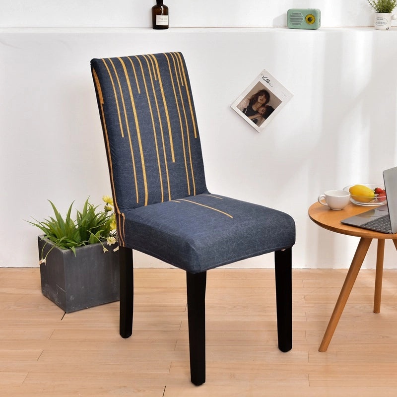 Minimalist Geometric Polyester Chair Cover for Casual Elegant Decor | Home Decor & Furniture Accessories
