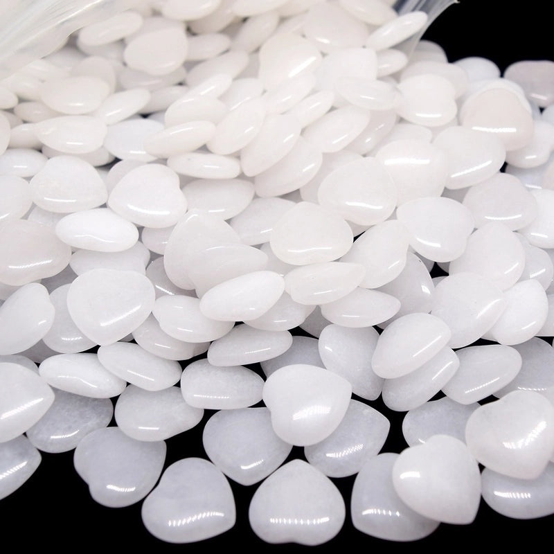 Pink Heart-Shaped Crystal Gemstone 2cm Handmade Decorative Ornament|Home Decor