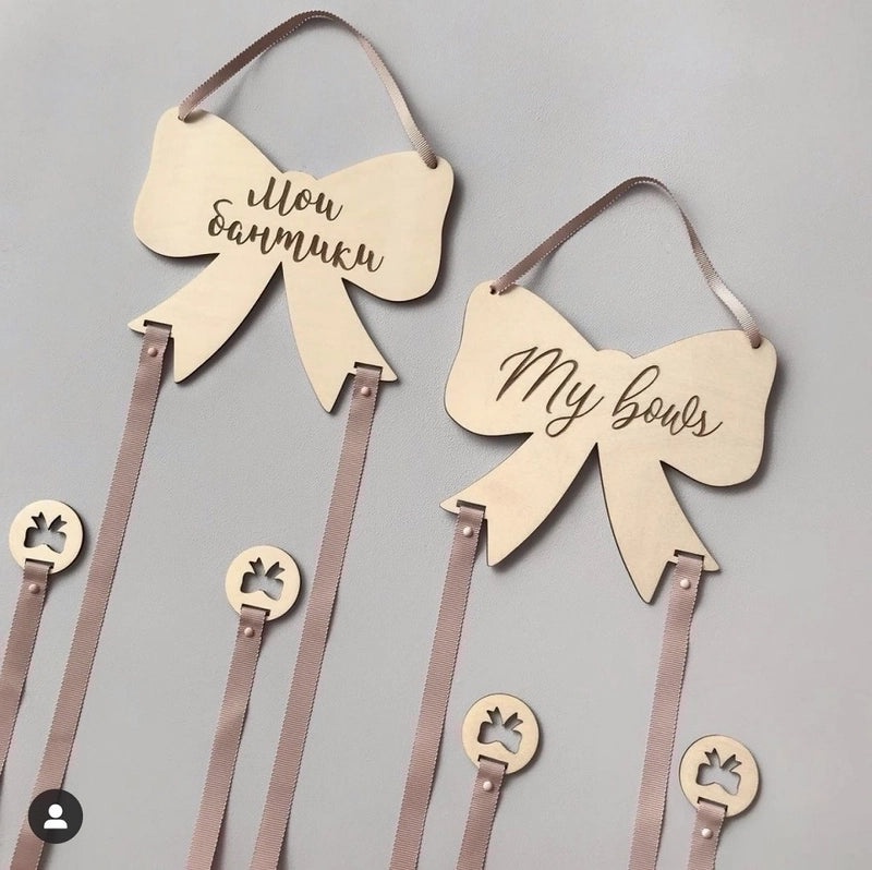 Nordic Bow Knot Wooden Pendant Decorative Ornament|Home Decor