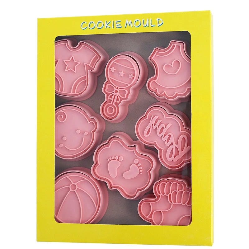 Baby Footprint Biscuit Mold Cartoon Baking Cookie Cutter Tool for Baby Shower Decor|Baking Supplies