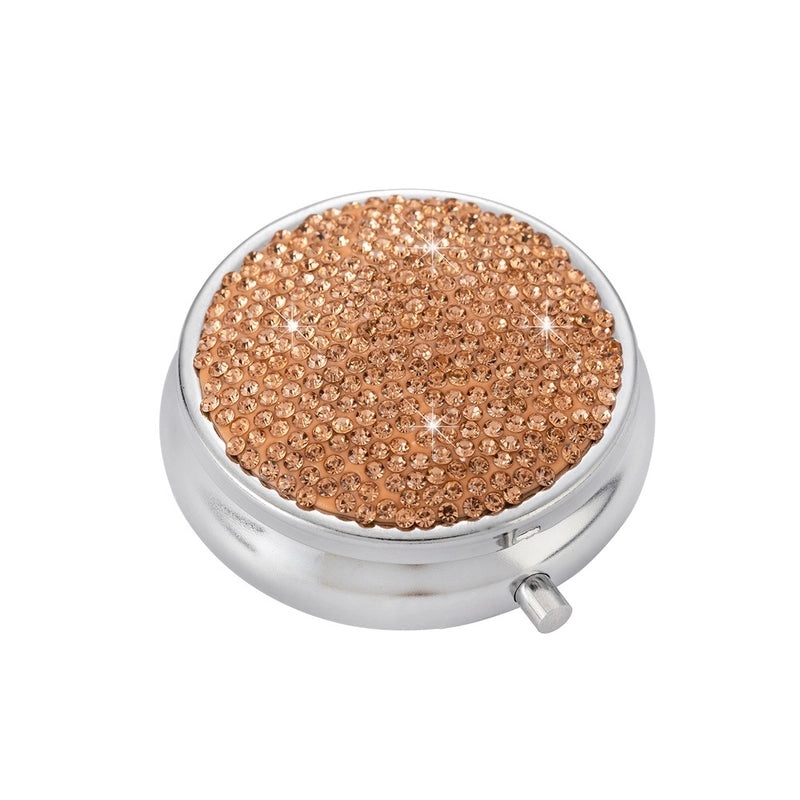 2-Piece Elegant Stainless Steel & Rhinestone Soft Clay Storage Boxes for Casual Use|Home Storage & Organization