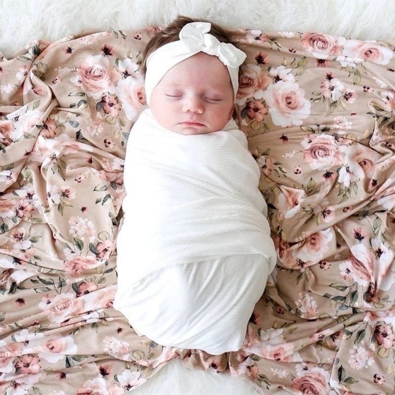 Minimalist Solid Color Cotton Spring Baby Receiving Blanket Soft Newborn Swaddle Wrap|Baby Accessories