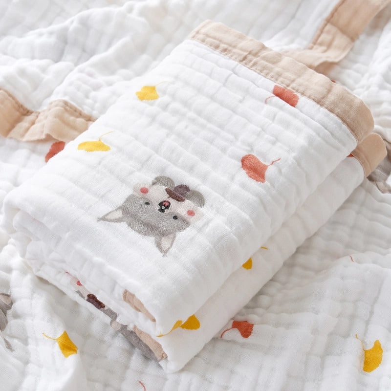 Soft Baby Bath Towel | Newborn Six-layer Gauze Cotton Absorbent Bath Quilt | Baby Care Essentials|婴儿用品