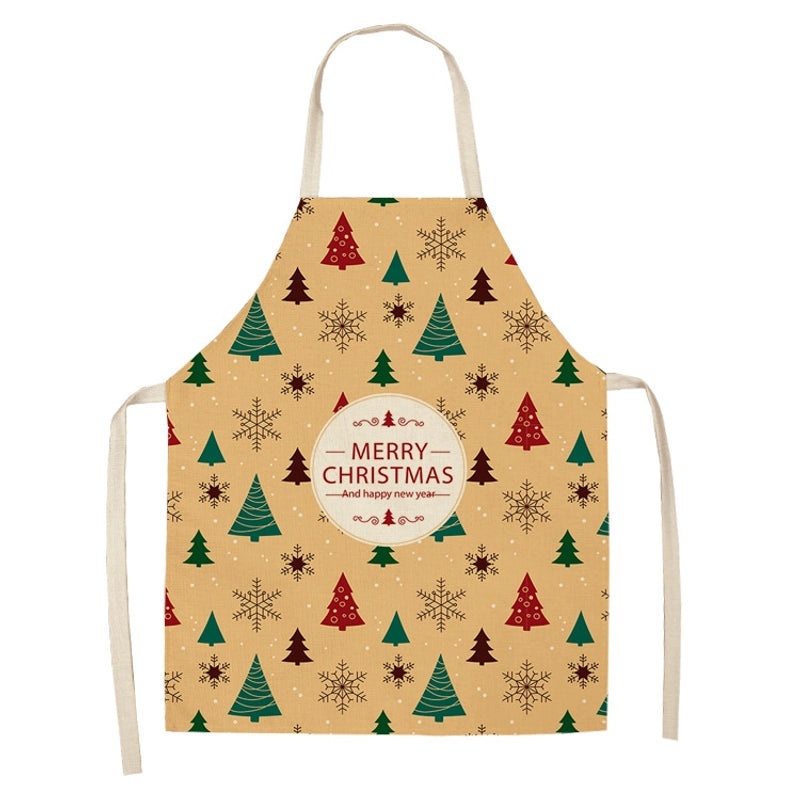 Holiday Themed Synthetic Fiber Apron with Text Design 1 Piece|Kitchen & Dining Accessories
