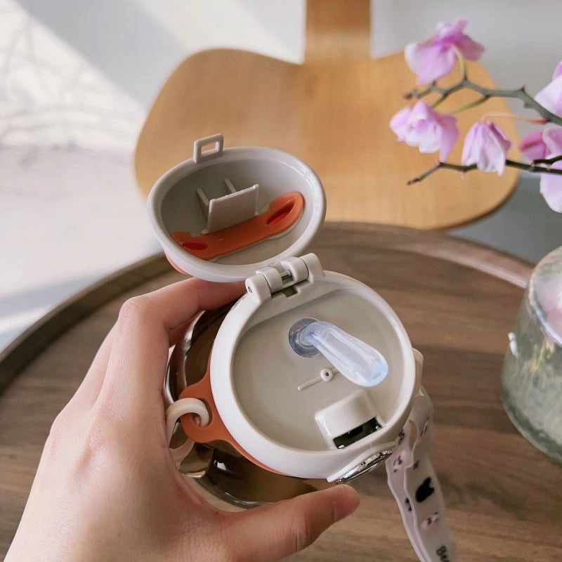 儿童水杯吸管杯塑料便携可爱夏季小学生男女通用随身小肚杯|儿童水杯与饮水器